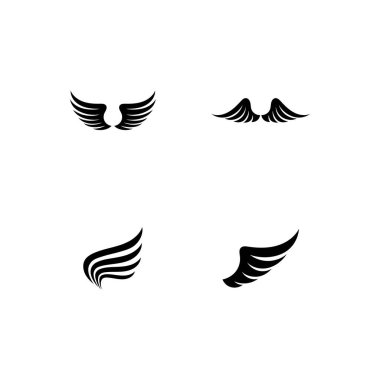 Kanat illüstrasyon logosu ve sembol vektör tasarımı