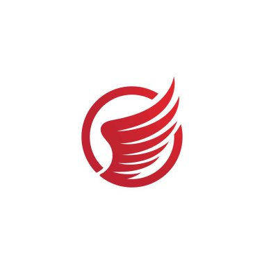 Kanat illüstrasyon logosu ve sembol vektör tasarımı