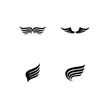 Kanat illüstrasyon logosu ve sembol vektör tasarımı