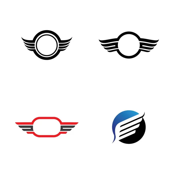 Kanat Illüstrasyon Logosu Sembol Vektör Tasarımı — Stok Vektör