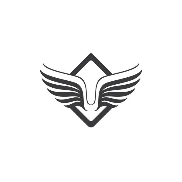 Vleugel Illustratie Logo Symbool Vector Ontwerp — Stockvector