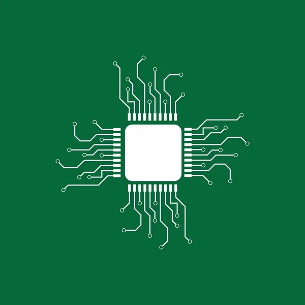 Circuit Processor Symbol Icon Vector — Stock Vector