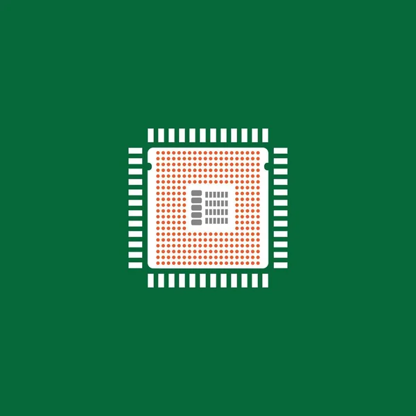 Simbolo Del Processore Circuito Vettore Icona — Vettoriale Stock