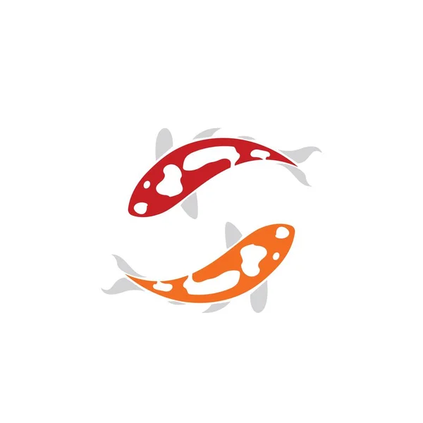 Šablona Loga Koi Fish Kreativní Vektorový Symbol — Stockový vektor