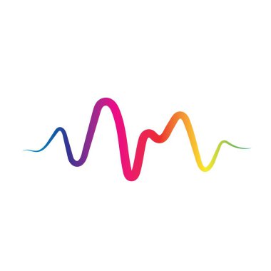 Ses dalgaları vektör çizim şablonu