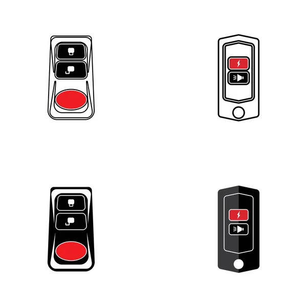 Smart Key System Vector Illustration Template Design — Stock Vector