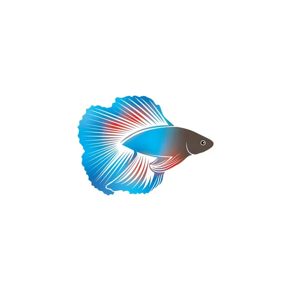 Fish cupang icon vector illustration template — Stock Illustration Fish Cupang Icon Vector Illustration Template Stock Vector