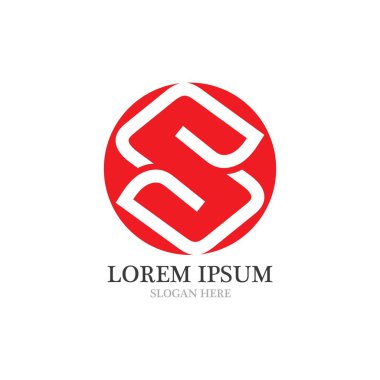  S harfi logosu İş kurumsal tasarım vektörü