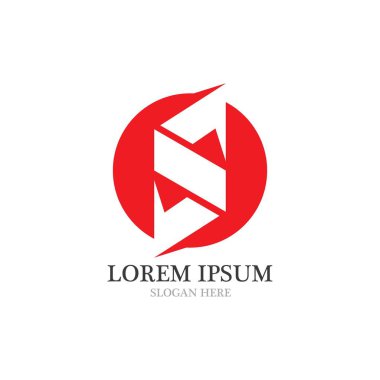  S harfi logosu İş kurumsal tasarım vektörü