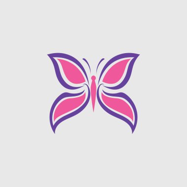  Kelebek logo vektör simgesi tasarımı