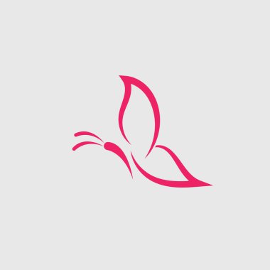  Kelebek logo vektör simgesi tasarımı