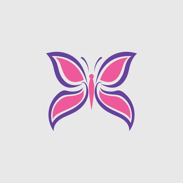 Logo Mariposa Vector Icono Diseño — Vector de stock