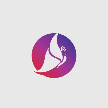 Güzellik Kelebeği Vektör simgesi tasarımı