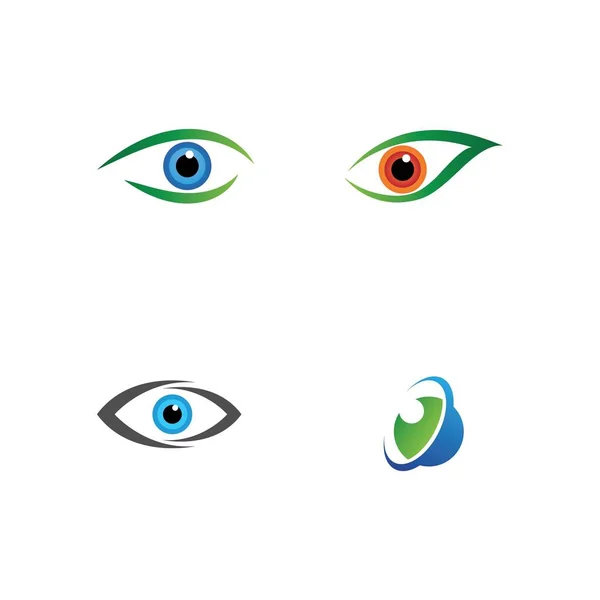 Cuidado Criativo Olho Conceito Logotipo Design —  Vetores de Stock