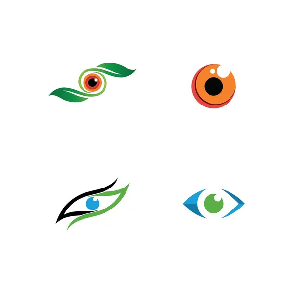 Kreatif Bakım Göz Konsepti Logo Tasarımı — Stok Vektör