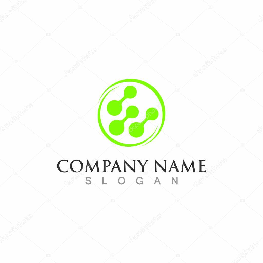 Molecule symbol logo template vector illustration design