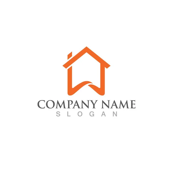 Real Estate Property Construction Logo Design — Stock Vector