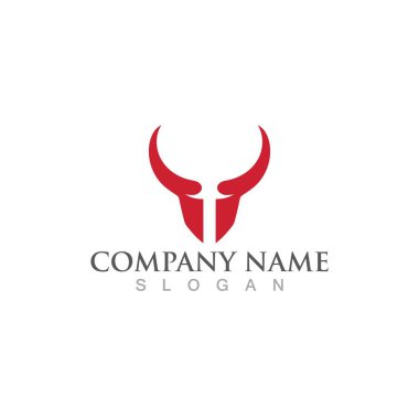 Boğa logosu ve sembol vektörü 