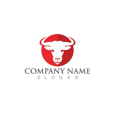 Boğa logosu ve sembol vektörü 