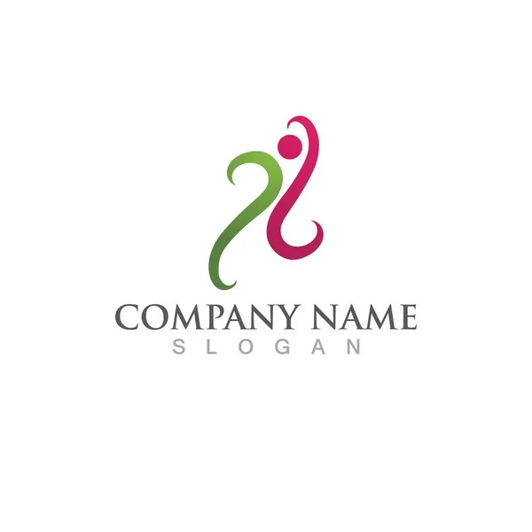 Human Character Logo Sign Illustration Vector Design — Stock Vector