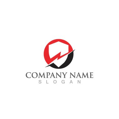 kalkan logosu ve sembol vektör resmi