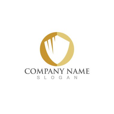 kalkan logosu ve sembol vektör resmi