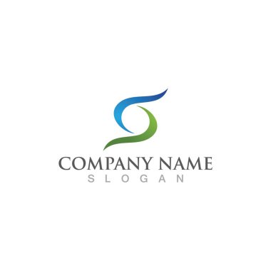 S harfi logo tasarım vektörü