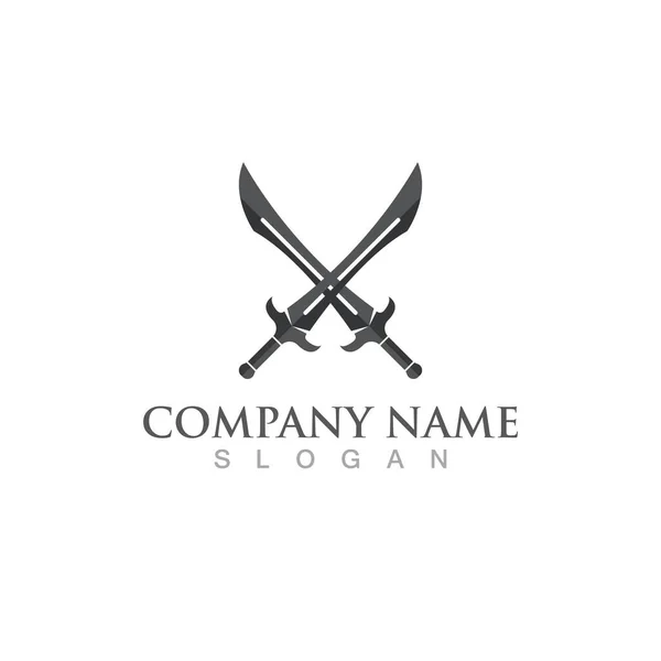 Épée Logo Symbole Image Vectorielle — Image vectorielle