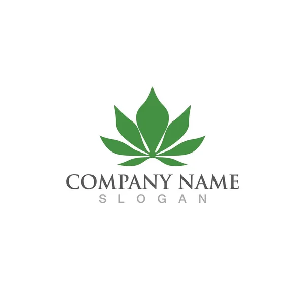Logo Simbolo Della Cannabis Vettoriale — Vettoriale Stock