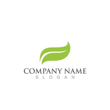 Yaprak yeşil logo ve sembol vektörü