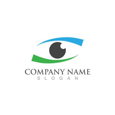 Göz bakım logosu ve sembol vektörü