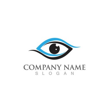 Göz bakım logosu ve sembol vektörü