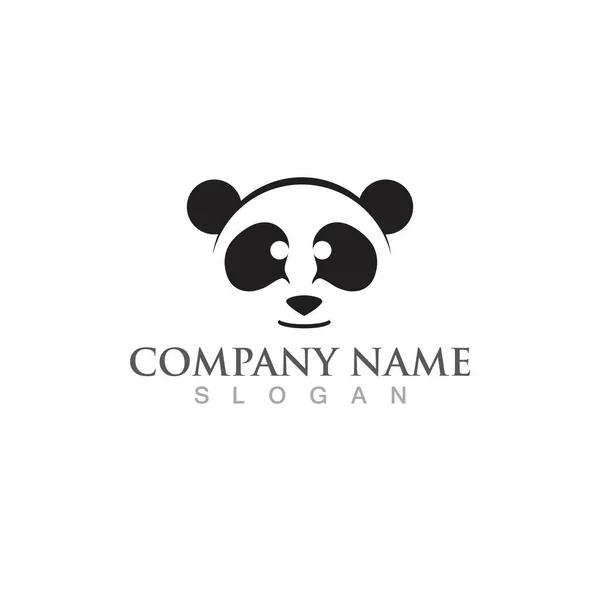 Panda Head Logo Symbol Vector — Stock Vector