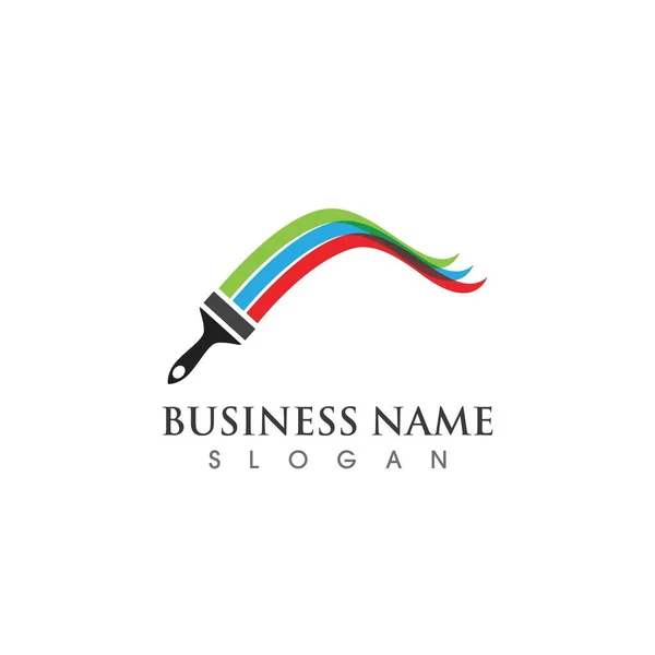 boya fırçası logosu ve sembol vektörü