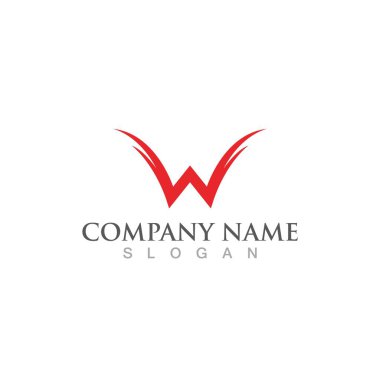 w logosu ve sembol vektör resmi