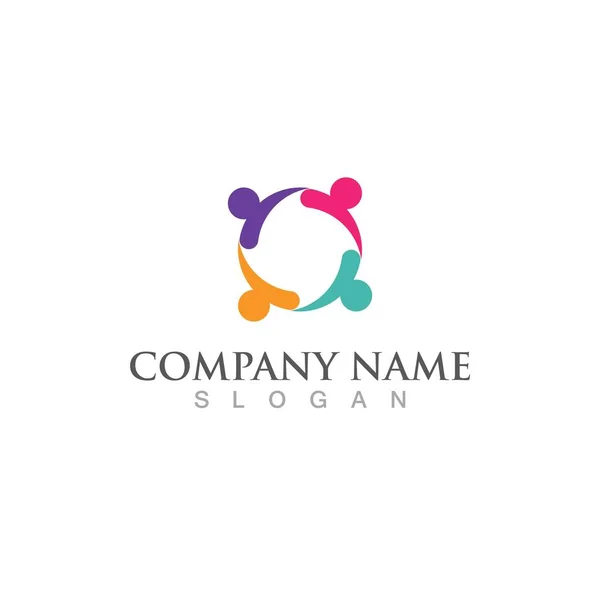 Logotipo Comunitário Símbolo Imagem Vetorial — Vetor de Stock