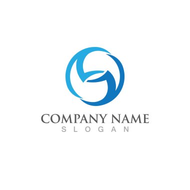 S harfi logo tasarım vektörü