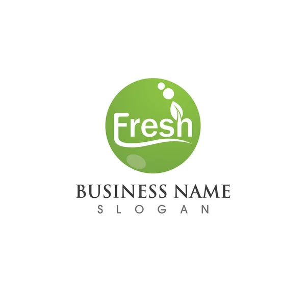 Logotipo Fresco Design Modelo Símbolo — Vetor de Stock