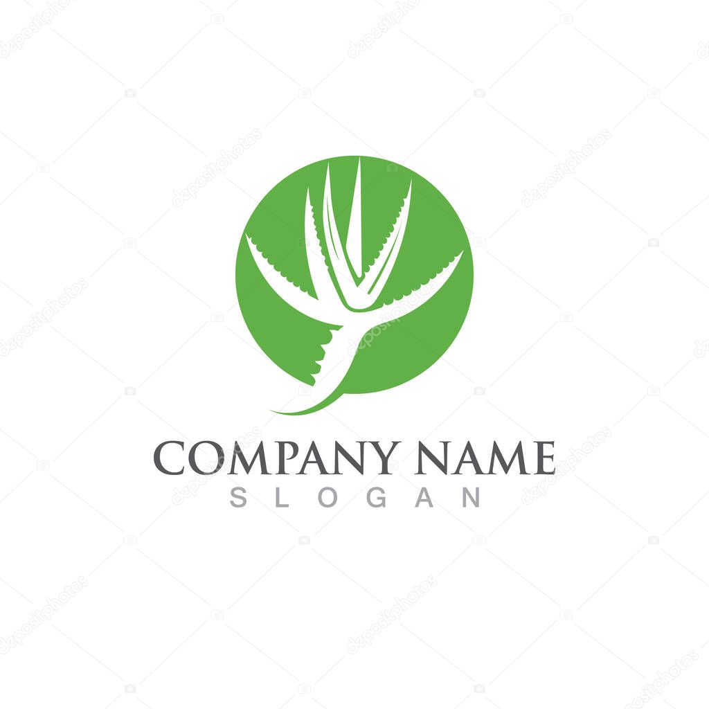Aloe vera logo and symbol