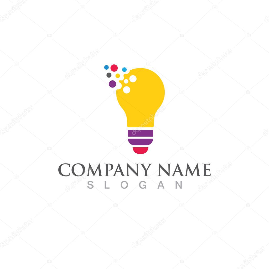 Bulb logo and symbol vector