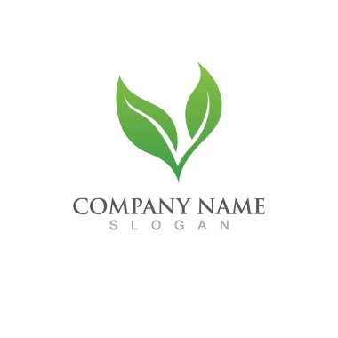 Yeşil yaprak ekoloji doğa eleman vektör logolar