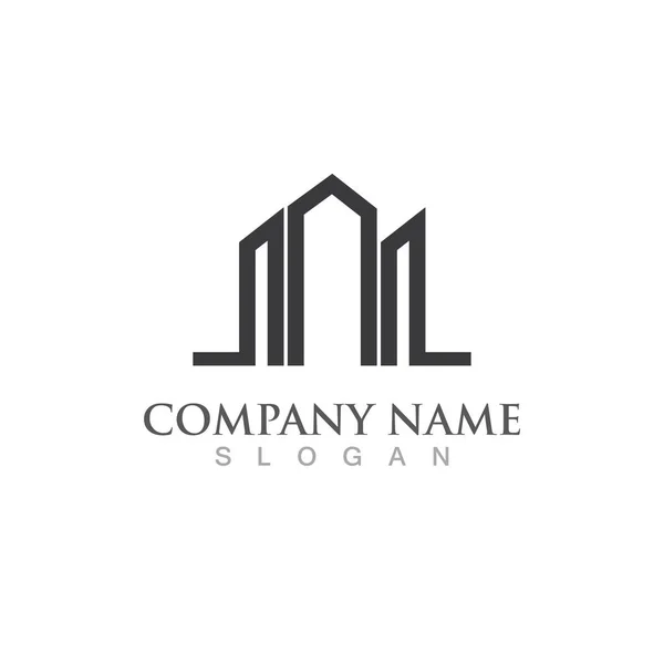 Immobilier Immobilier Construction Logo Design — Image vectorielle
