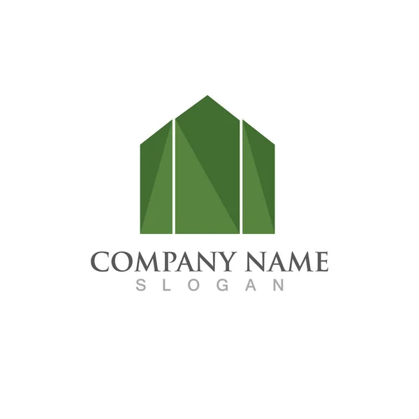 Real Estate Property Construction Logo Design — Stock Vector