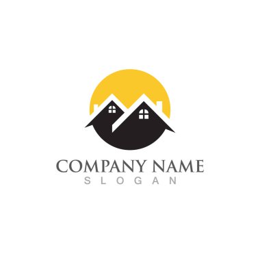 Ev logosu ve sembol vektörü