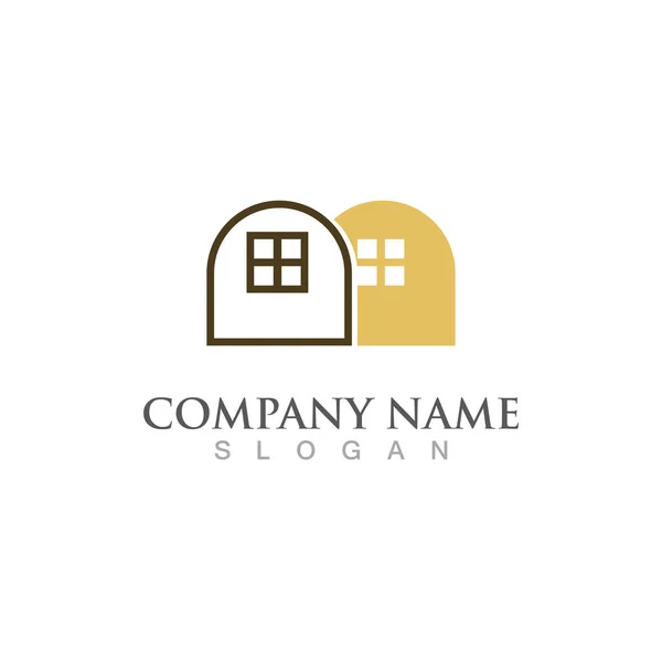 Real Estate Property Construction Logo Design — Stockový vektor