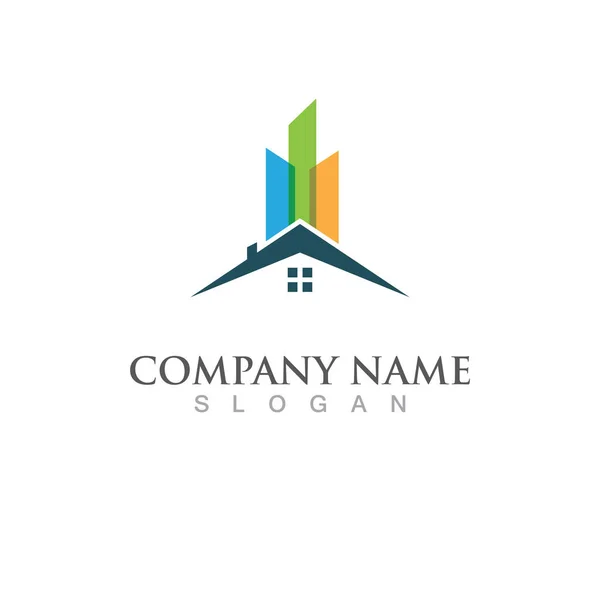 Imobiliário Propriedade Construção Design Logo —  Vetores de Stock