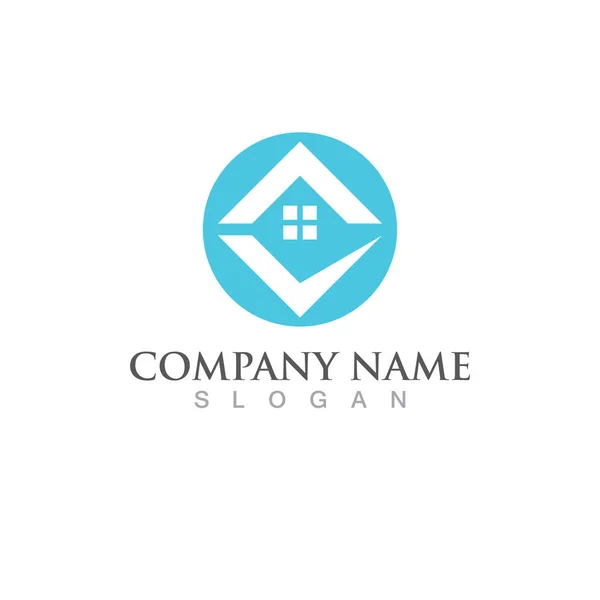 Imobiliário Propriedade Construção Design Logo — Vetor de Stock