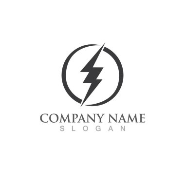 Şimşek logosu ve sembol vektörü