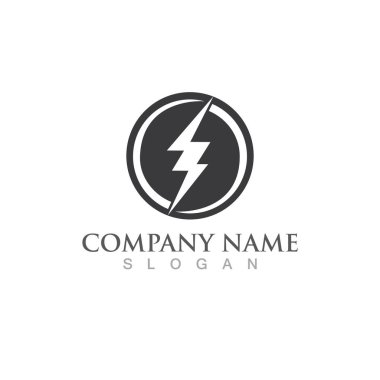 Şimşek logosu ve sembol vektörü