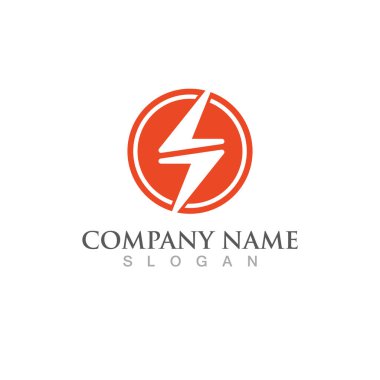 Şimşek logosu ve sembol vektörü